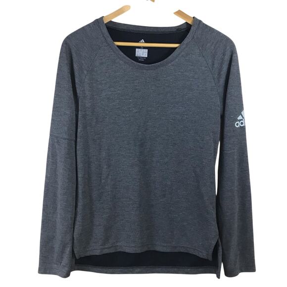 Adidas Climalite gray lightweight pullover sweater sweatshirt WOMENS SIZE SMALL - Picture 1 of 7